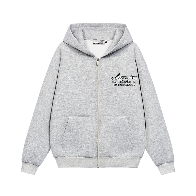 Harsh and Cruel Signature Pearl Embroidered Zip Up Hoodie