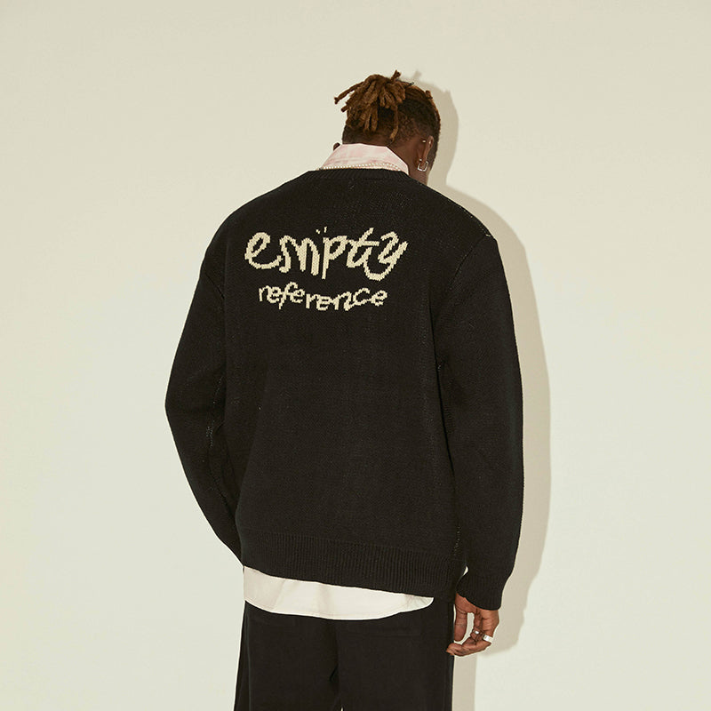 EMPTY REFERENCE Flower Knit Sweater