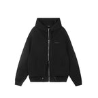 Achock Layered Double Zip Hooded Sweatshirt Jacket