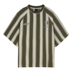 JHYQ Contrast Striped Neck Beaded Tee