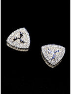 TGFCLUB Logo Moissanite Sterling Silver Earrings