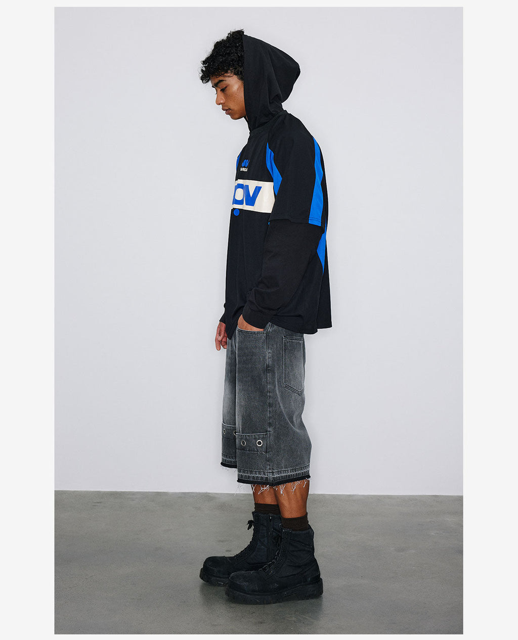 NOVACAM Soccer Jersey-Style Fake Two-Piece Hoodie