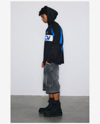 NOVACAM Soccer Jersey-Style Fake Two-Piece Hoodie