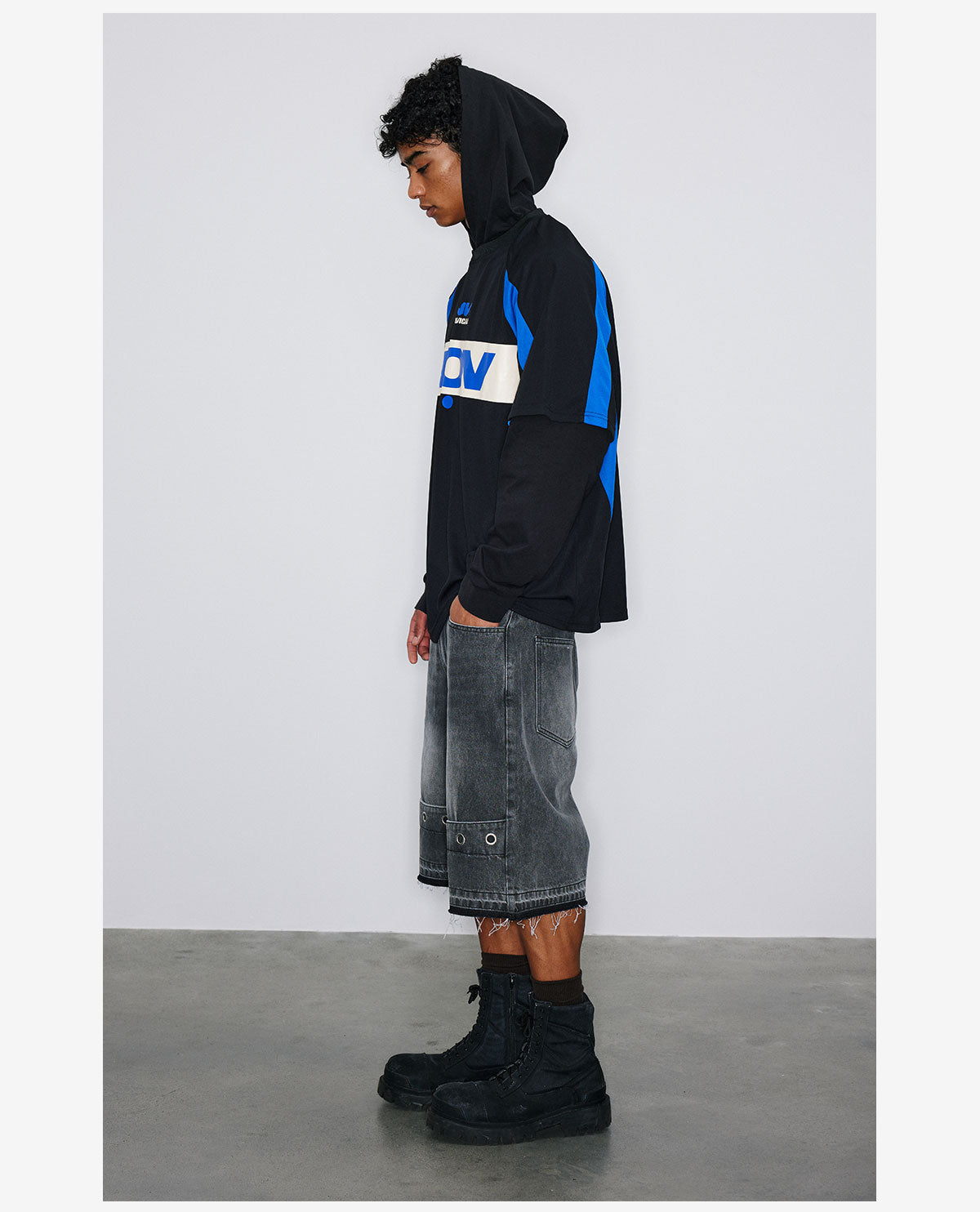 NOVACAM Soccer Jersey-Style Fake Two-Piece Hoodie