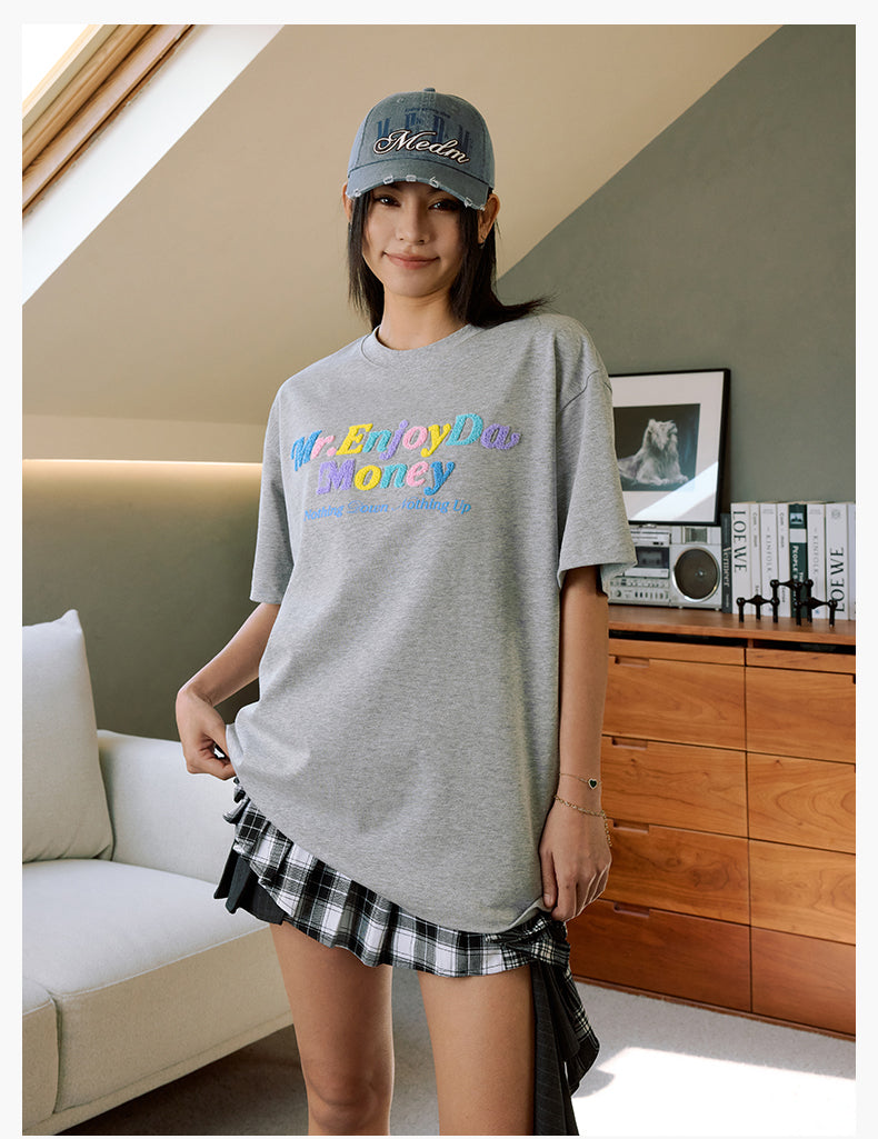 MEDM Multicolor Terry Embroidery Tee
