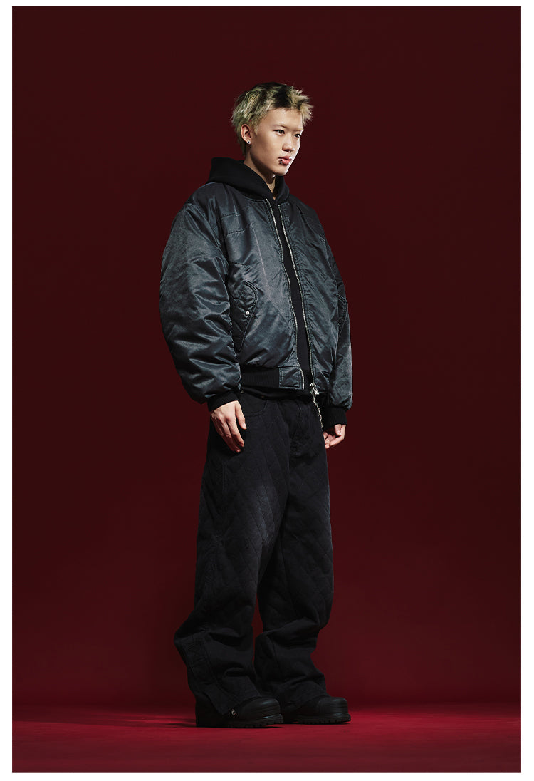 Remedy Pleated Back Design MA-1 Bomber Jacket