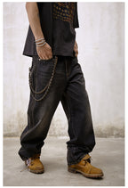 Remedy Double Layer Back Pocket Side Stitch Washed Jeans