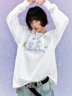 MEDM Flower Star Logo Embroidered Long Sleeve Tee