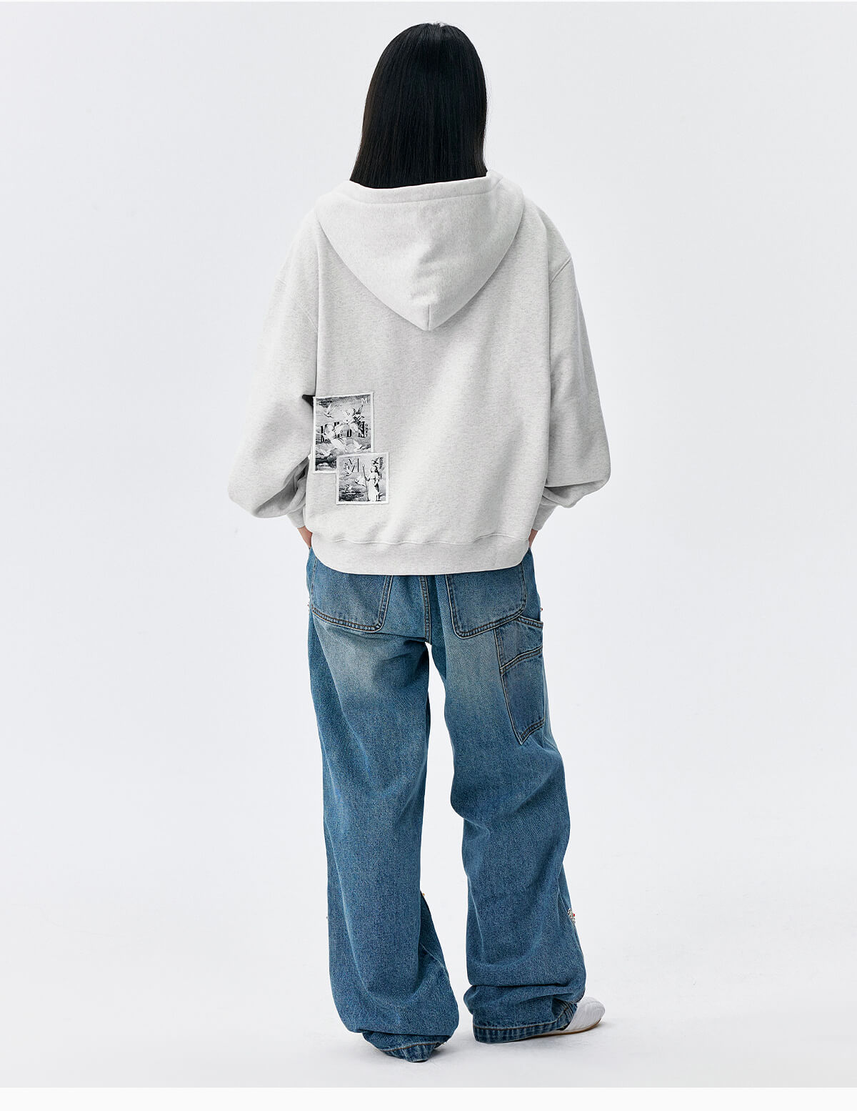 MEDM Angel Patch Zip Up Hoodie