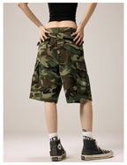 Remedy Paint Stained Camouflage Work Cargo Shorts