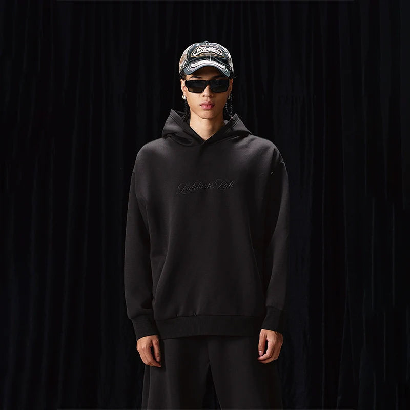 Labt Wool Air Layer Embroidered Hoodie