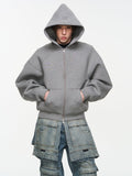 BLIND NO PLAN Embroidered Plunging Sleeve Air Hoodie
