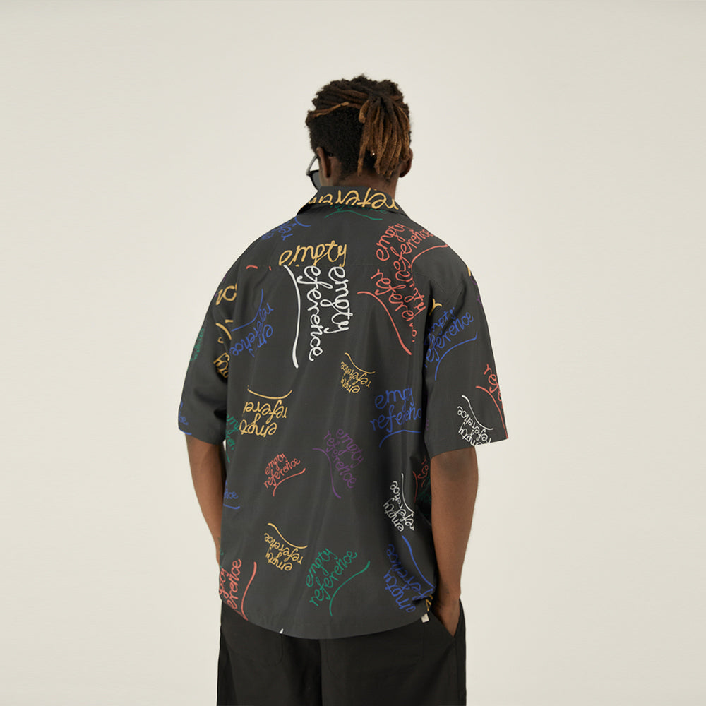 EMPTY REFERENCE Colorful Logo  Short Sleeve Shirt