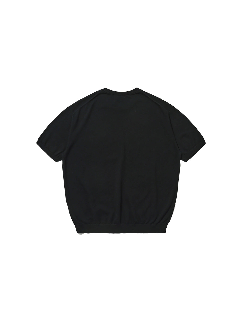 LIBERAFIT Skeleton Print Knit Ribbed Trim Short Sleeve Tee