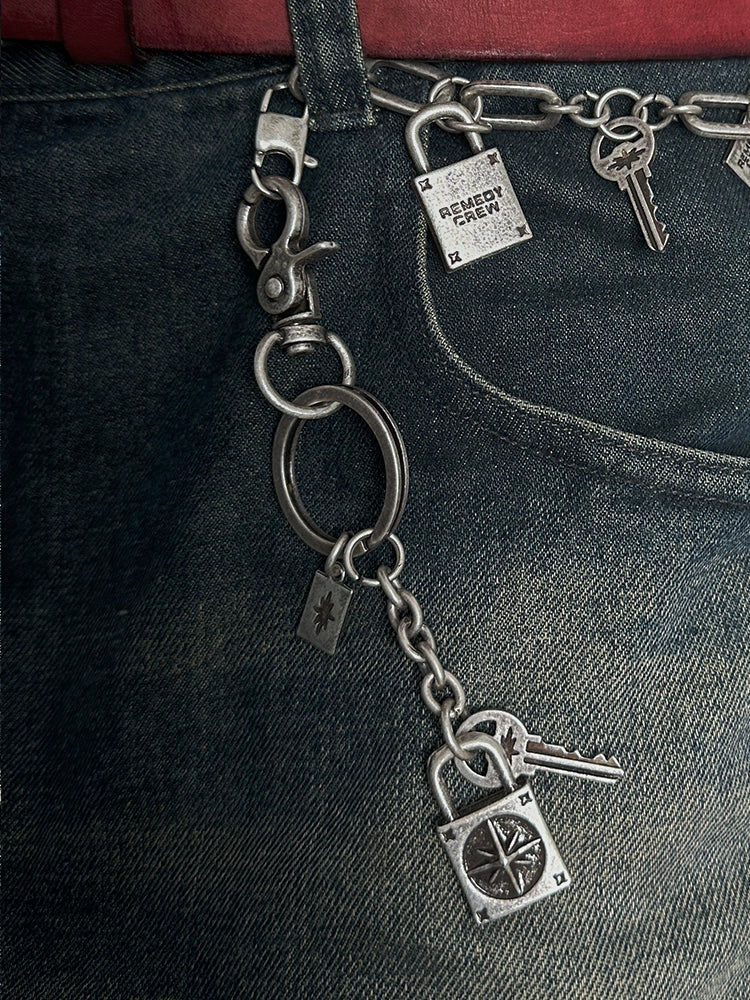 Remedy Key Lock Metal Keychain