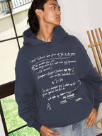 JUST VIBE Letter Print Hoodie