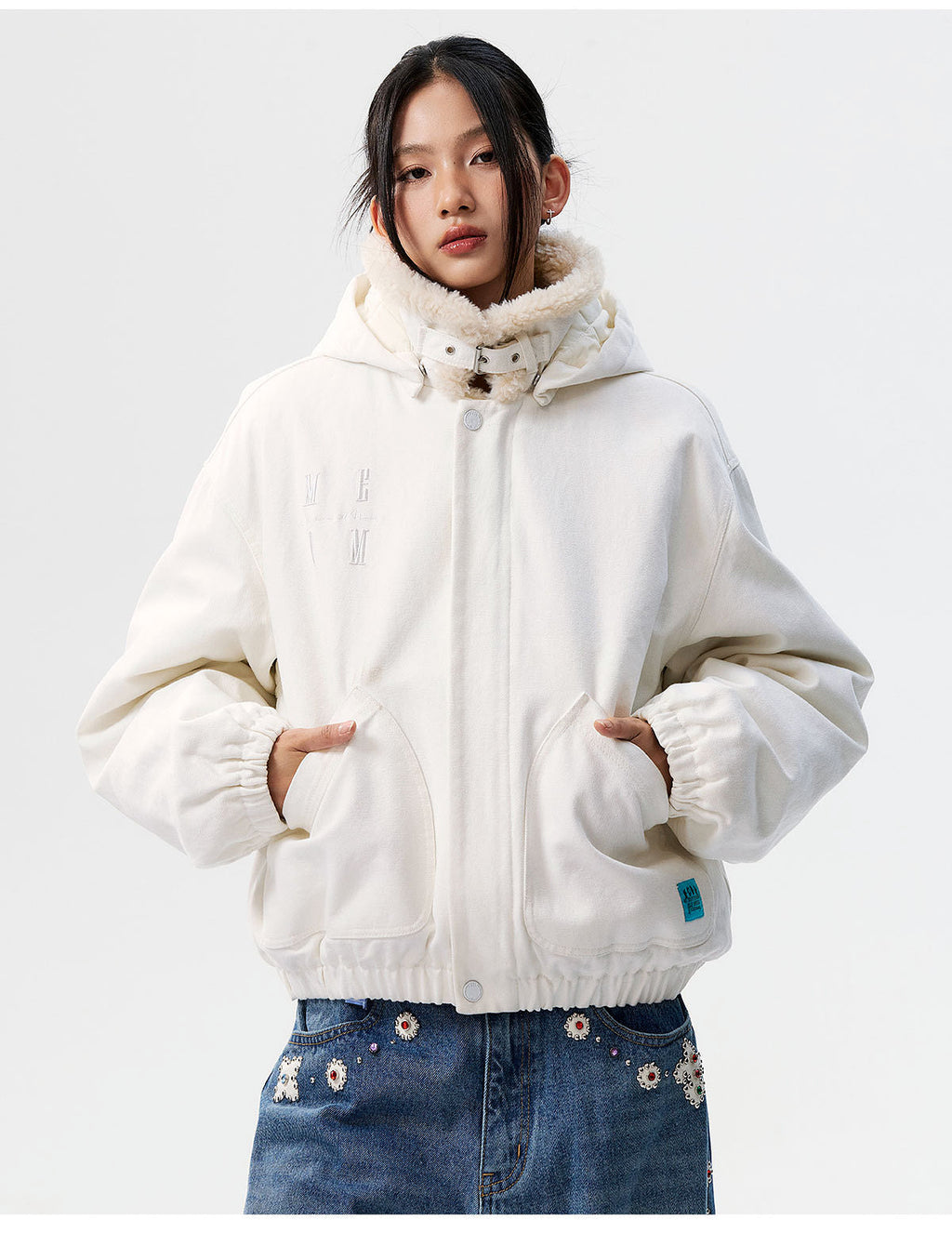 MEDM Sherpa Fleece Quilted Work Jacket