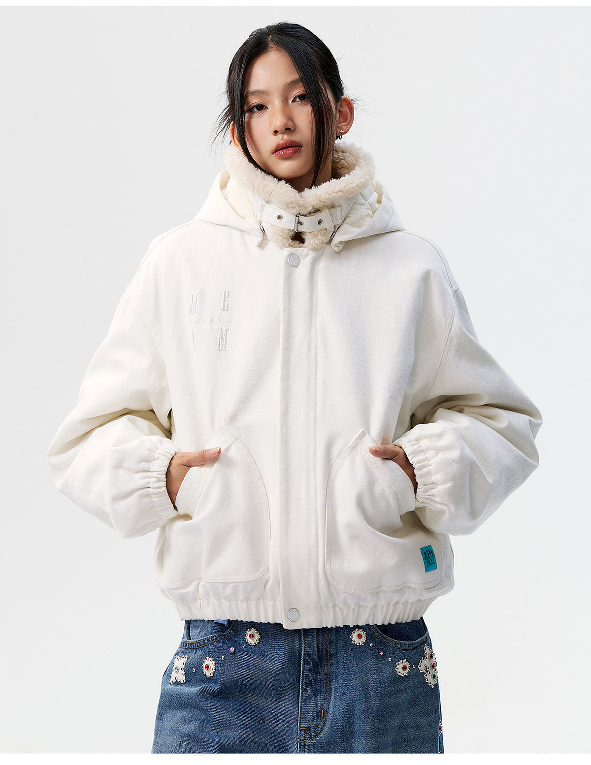 MEDM Sherpa Fleece Quilted Work Jacket