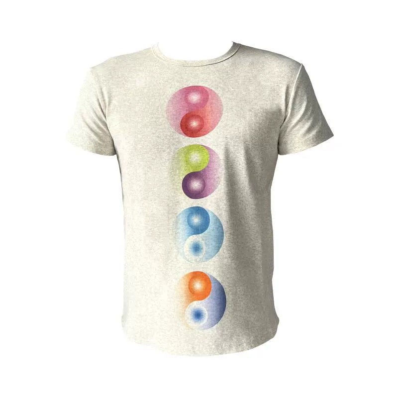 KARMANISTIC Multi Color Yin Yang Print Tee