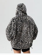 MEDM Reversible Leopard Fur Hooded Track Jacket