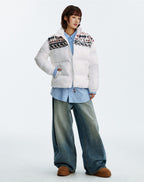 MEDM Ethnic Patchwork Puffer Jacket