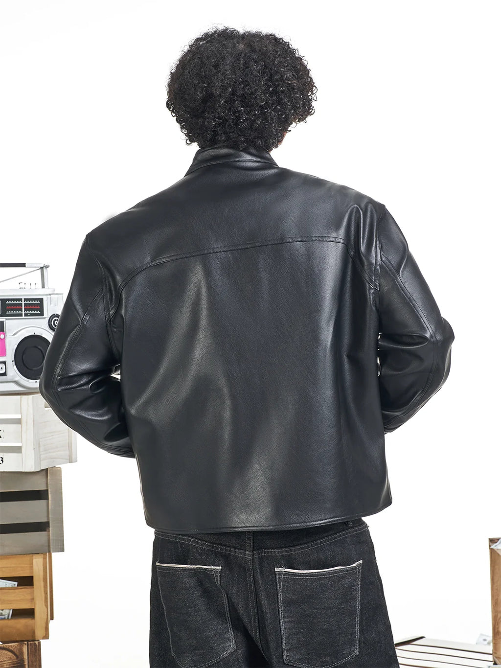 F3F Select Glossy PU Leather Racing Jacket