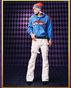 MEDM × JOJO Accent Drawstring Print Hoodie