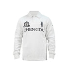 TGFCLUB 223 Patch Embroidered Slim Fit Long Sleeve Polo