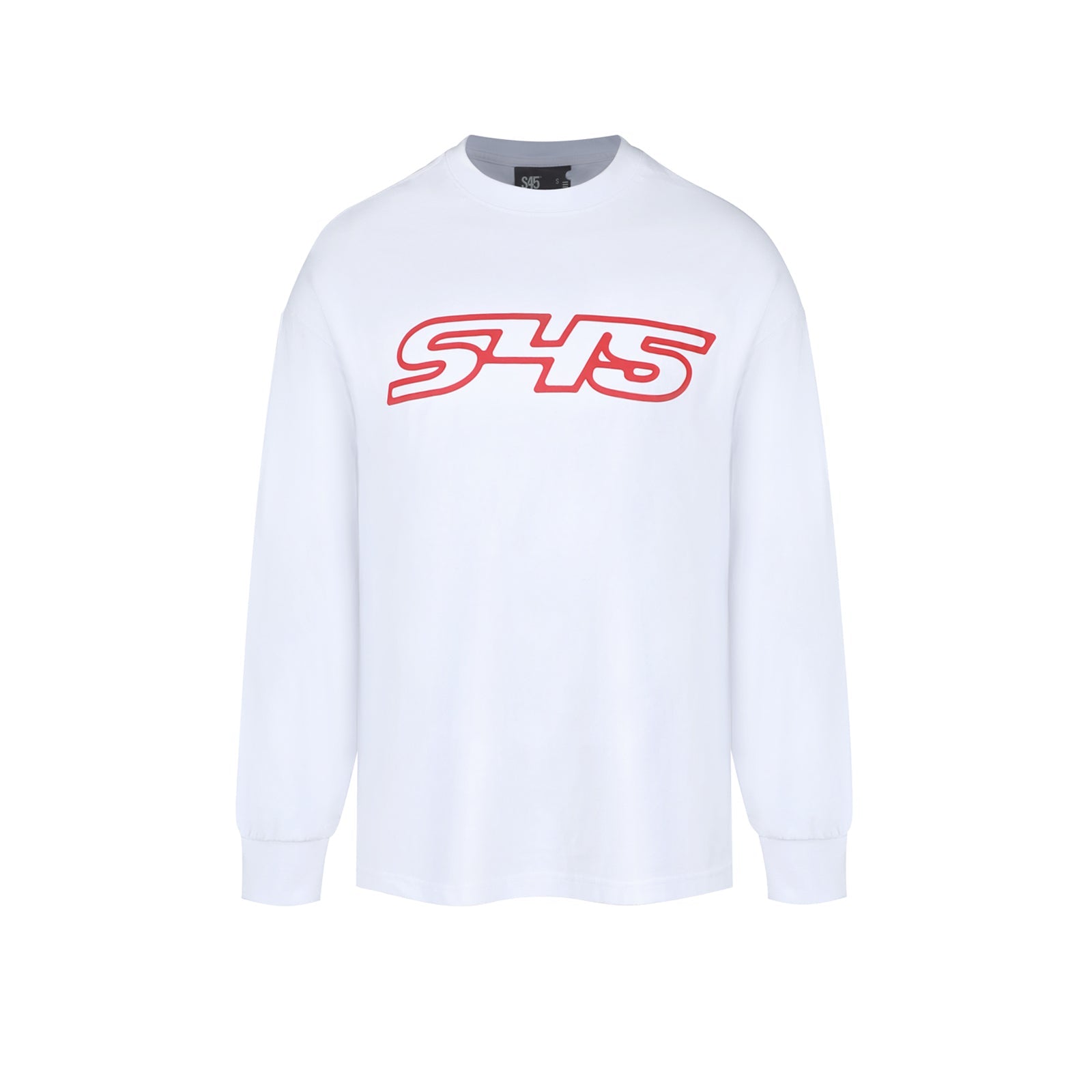 S45 Basic Large Logo Print Long Sleeve Tee