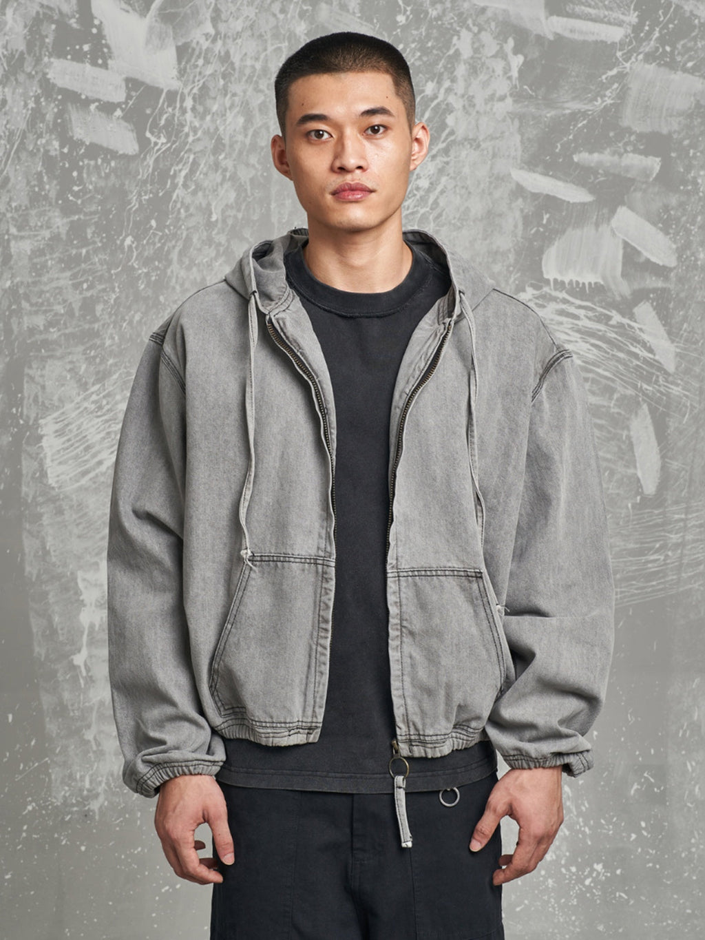 F3F Select Heavy Washed Hooded Work Jacket
