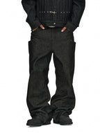 ANTIDOTE Studded Slash Pocket 3D Cut Jeans