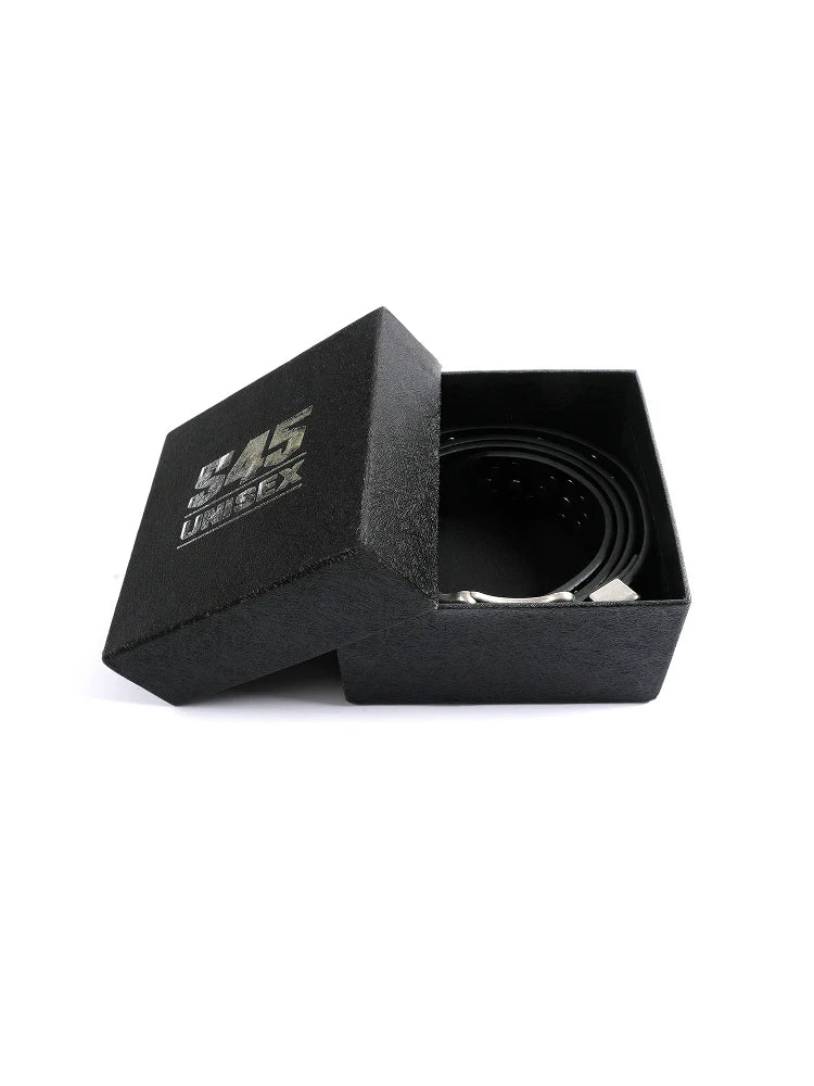 S45 Snake Pattern Studded Metal Buckle Belt