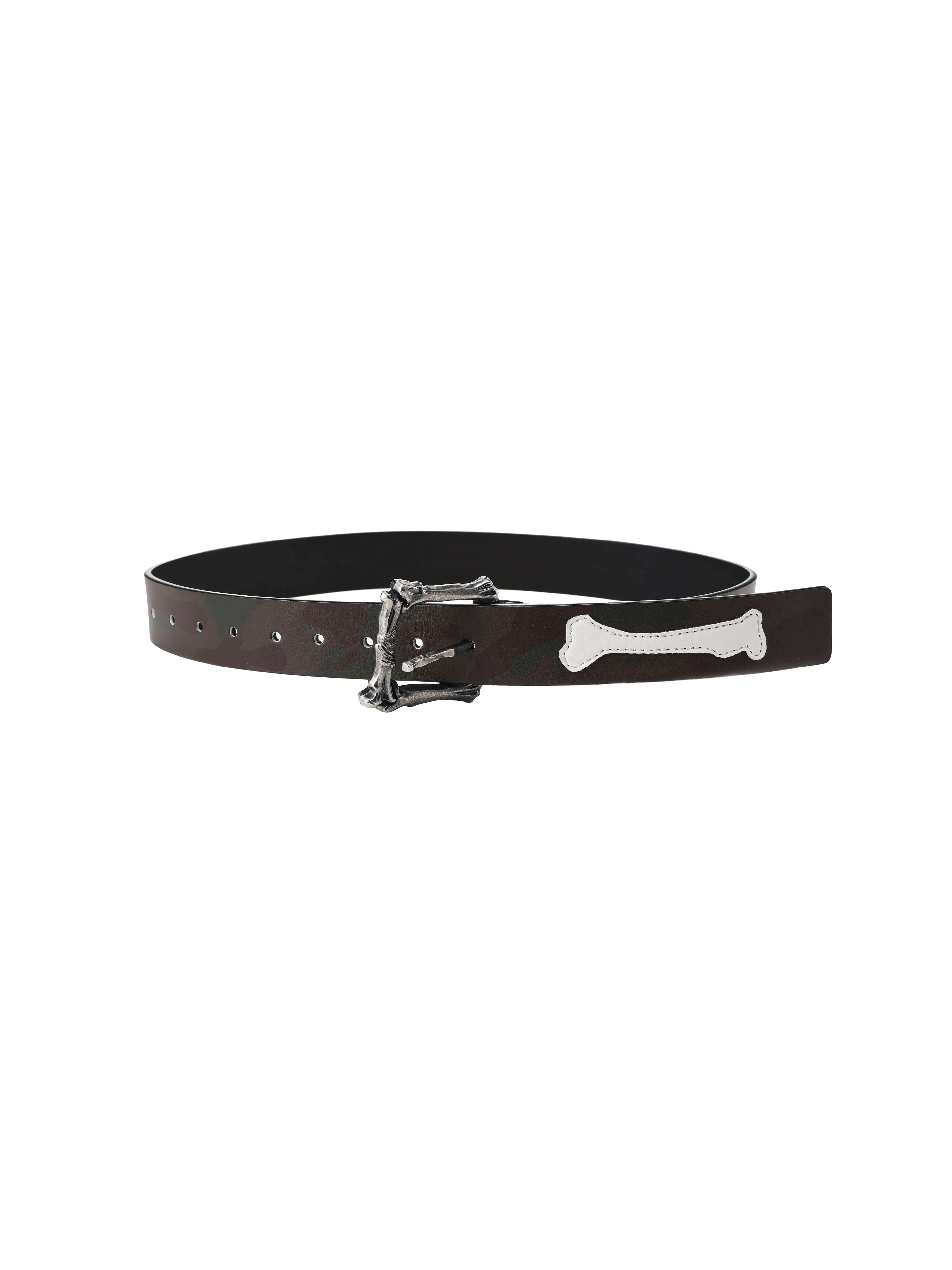 LIBERAFIT Bone Buckle Bone Patch Cowhide Belt