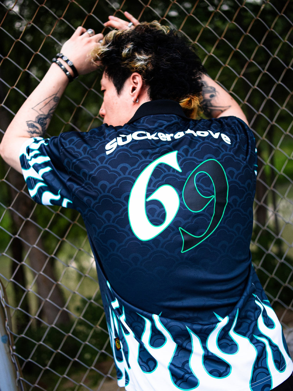 SUC Flame Full Print Gradient Soccer Jersey Polo