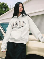 MEDM Animal Leather Logo Patch Hoodie