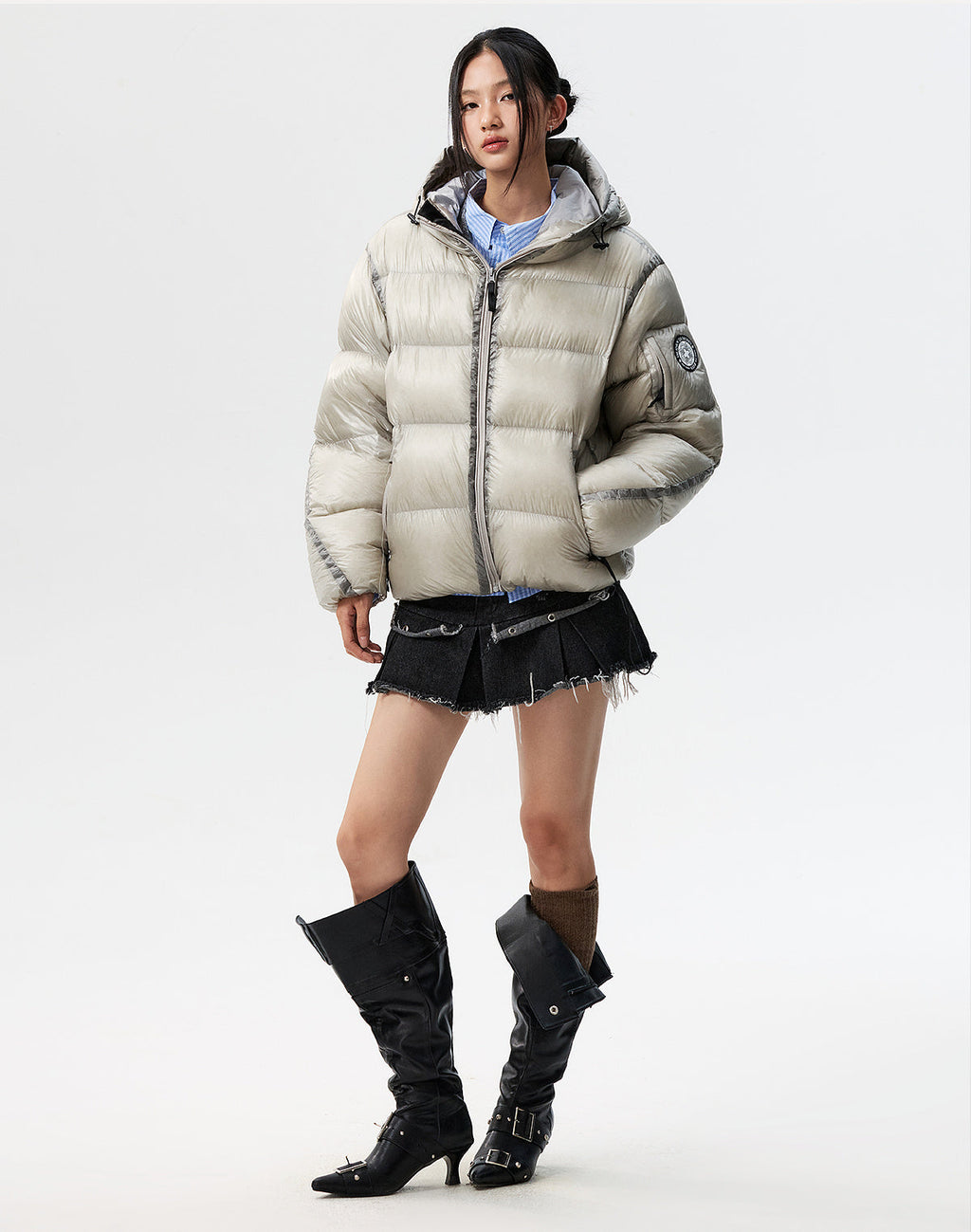 MEDM Hooded Sheer Down Jacket