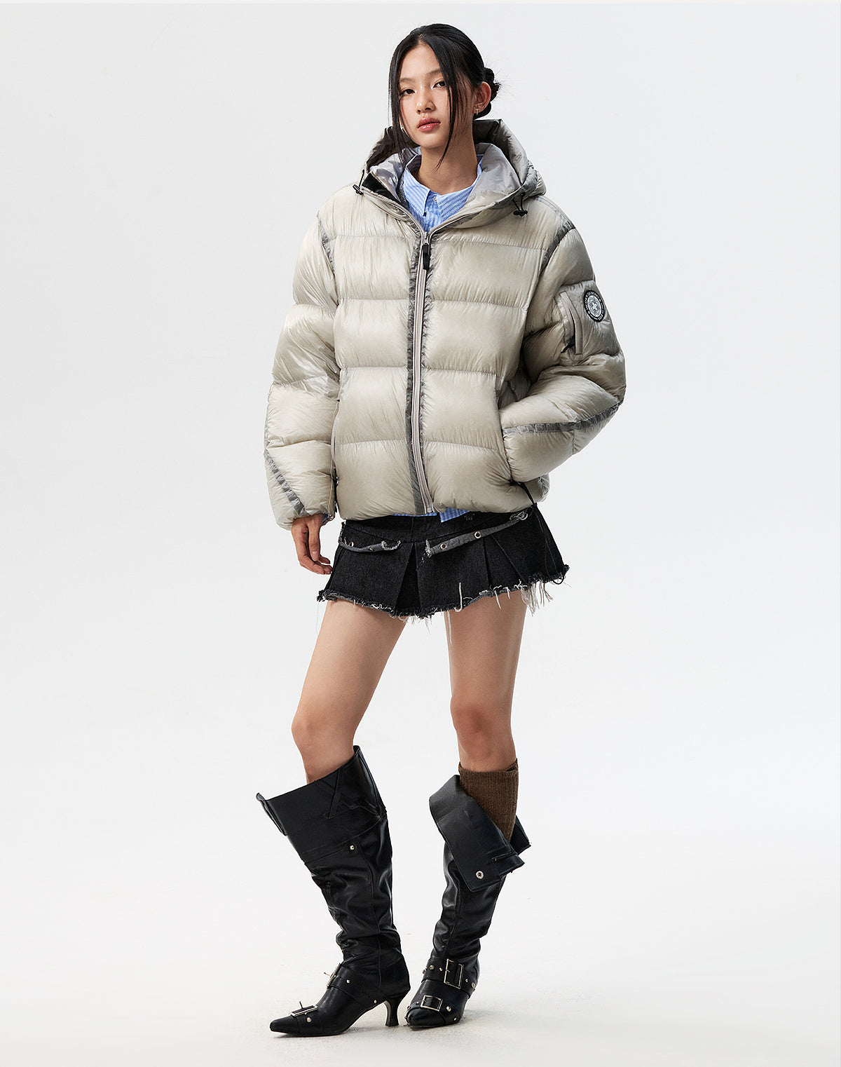 MEDM Hooded Sheer Down Jacket