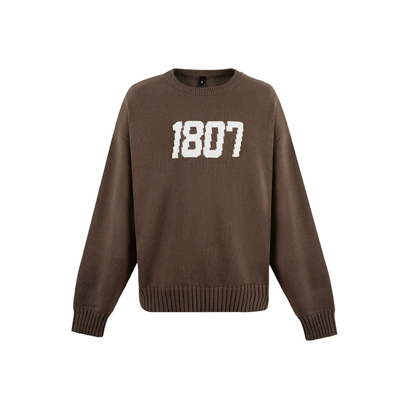 1807 Chenille Logo Jacquard Knit Sweater
