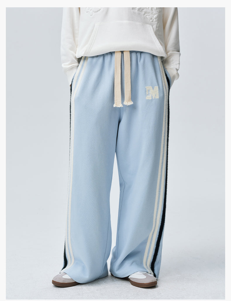 MEDM Side Stripe Four-Bar Drawstring Baggy Sweatpants