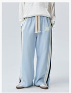 MEDM Side Stripe Four-Bar Drawstring Baggy Sweatpants