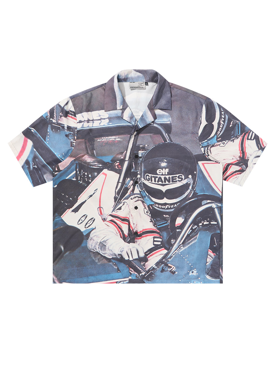 Harsh and Cruel Racing Driver Full Printed Cuban Shirt
