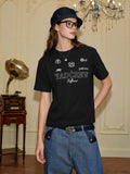 YADcrew Multi Logo Print Tee