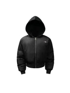 KARMANISTIC Embroidered Hooded Puffer Bomber Jacket