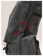 Remedy Kiss Mark Distressed Hole Work Painter Pants