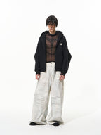 BLIND NO PLAN 3D Reconstructed Inverted Sleeves Zip-Up Hoodie