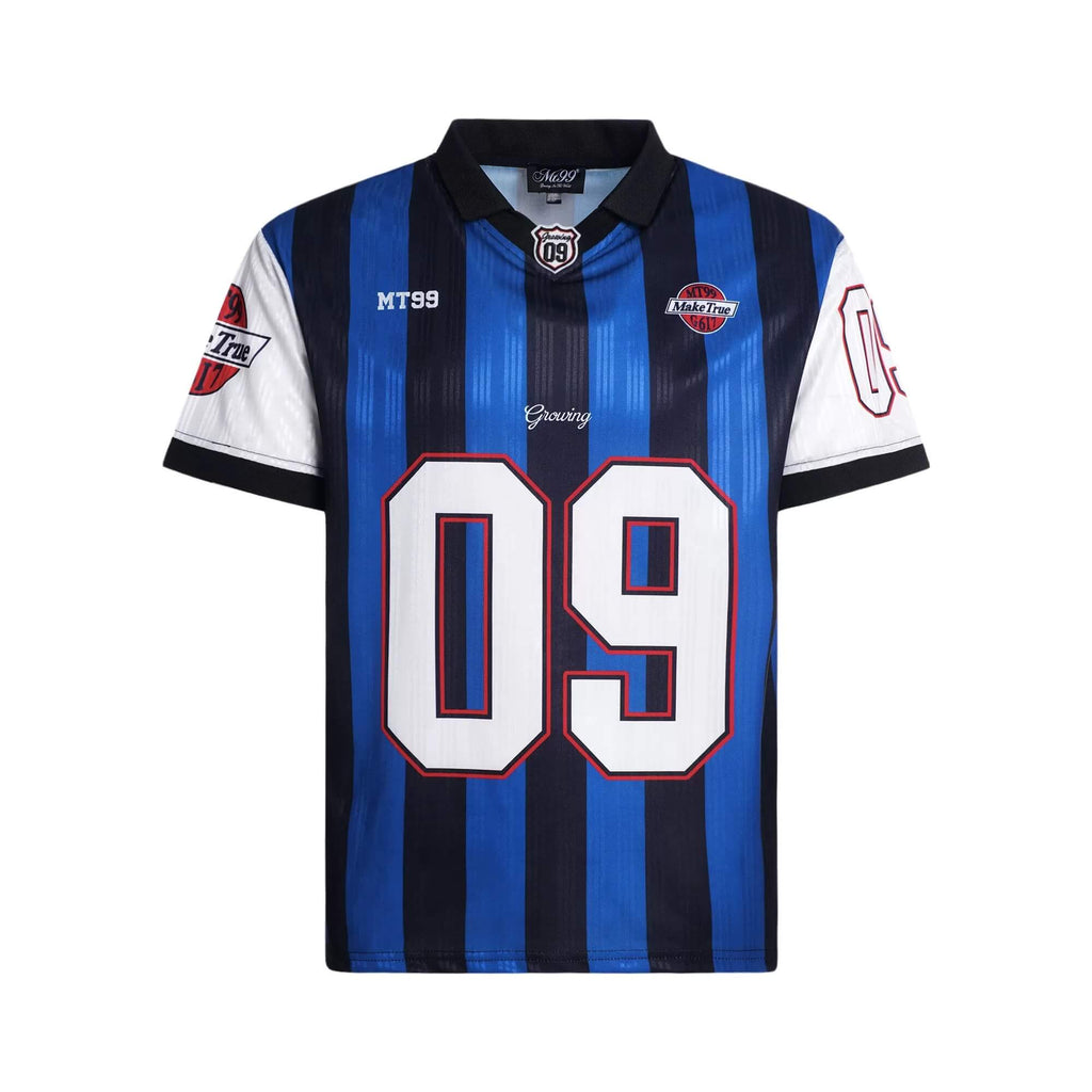 F3F Select Contrast Stripe Short Sleeve Polo Soccer Jersey