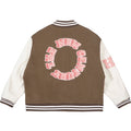 Harsh and Cruel 3D Ring Circular LOGO Embroidered Varsity Jacket