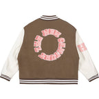 Harsh and Cruel 3D Ring Circular LOGO Embroidered Varsity Jacket
