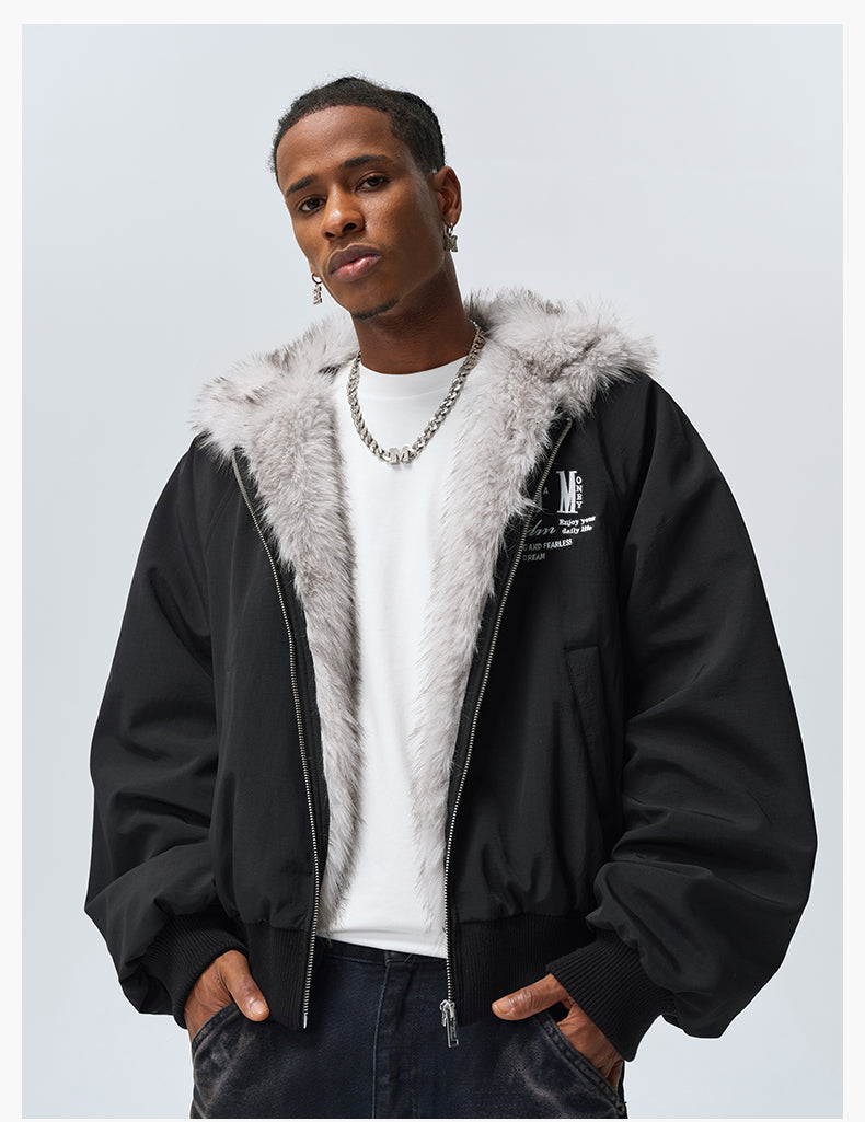MEDM Fur-Lined Hooded Jacket