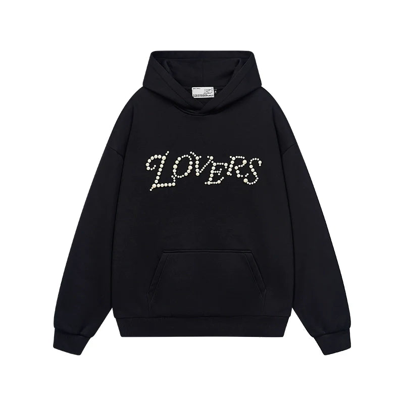 Harsh and Cruel Love Me More Pearl Embroidered Hoodie